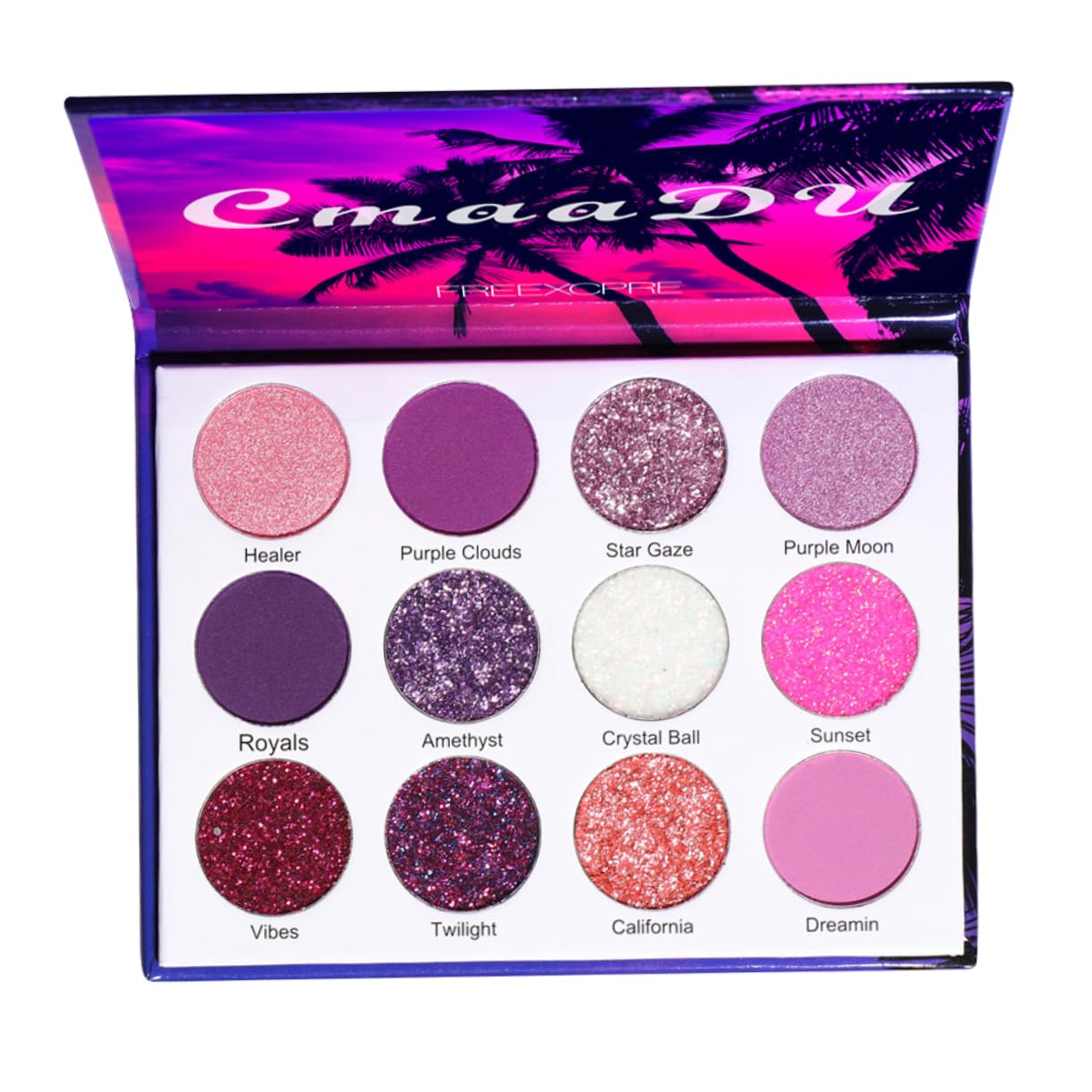 FOMIYES 1 caja paleta de sombra de ojos paleta de maquillaje bandeja de metal brillo sombra de ojos cosméticos paleta de sombra de ojos sombra de