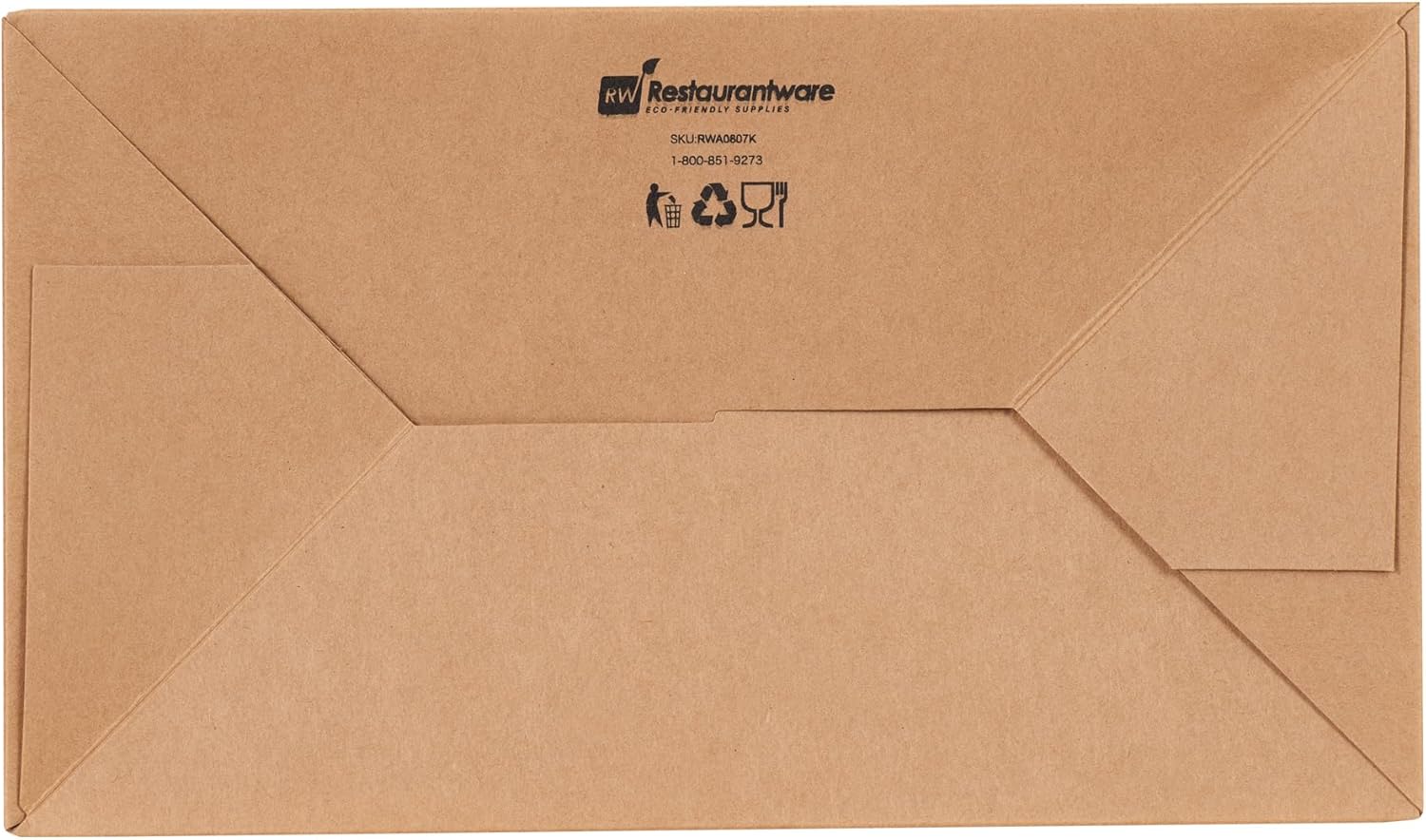 Restaurantware Bio Tek – Cajas de regalo de 10.2 x 5.9 x 6.9 pulgadas con asas, 100 cajas rectangulares a dos aguas, con pestaña segura, resistentes
