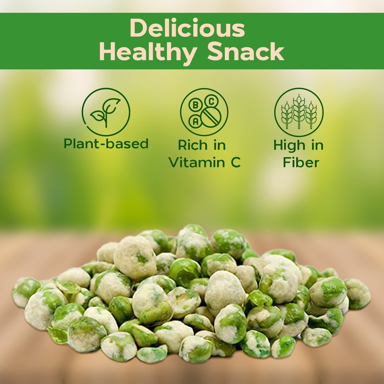 Sincerely Nuts Guisantes Wasabi (1 libra)  Ideal para ensaladas o una fuente de proteína alimentada por plantas. Añade a la mezcla de frutos secos,