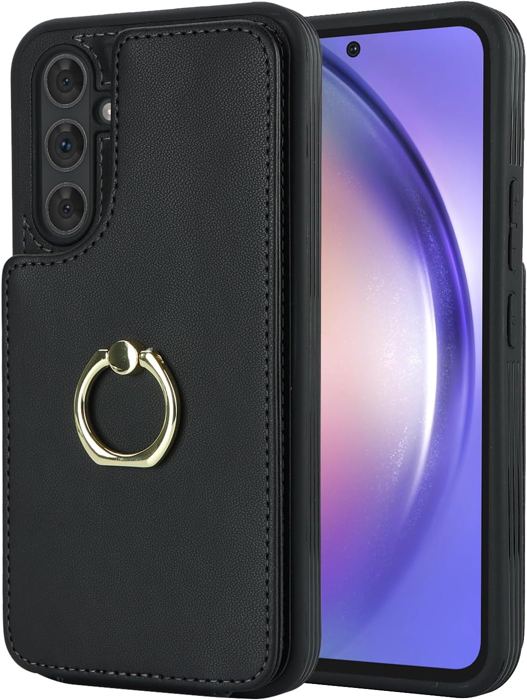 Funda para Samsung Galaxy A54 5G con tarjetero, Galaxy A54 5G Funda tipo cartera para mujer, tarjetero de crédito, soporte de anillo, fundas tipo