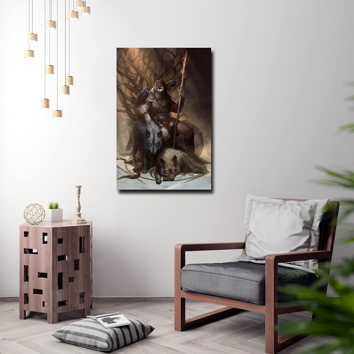 Odin – Póster decorativo para pared, mitología nórdica, contemporáneo, decoración de pared, lienzo giclée, arte de pared, impresiones modernas,