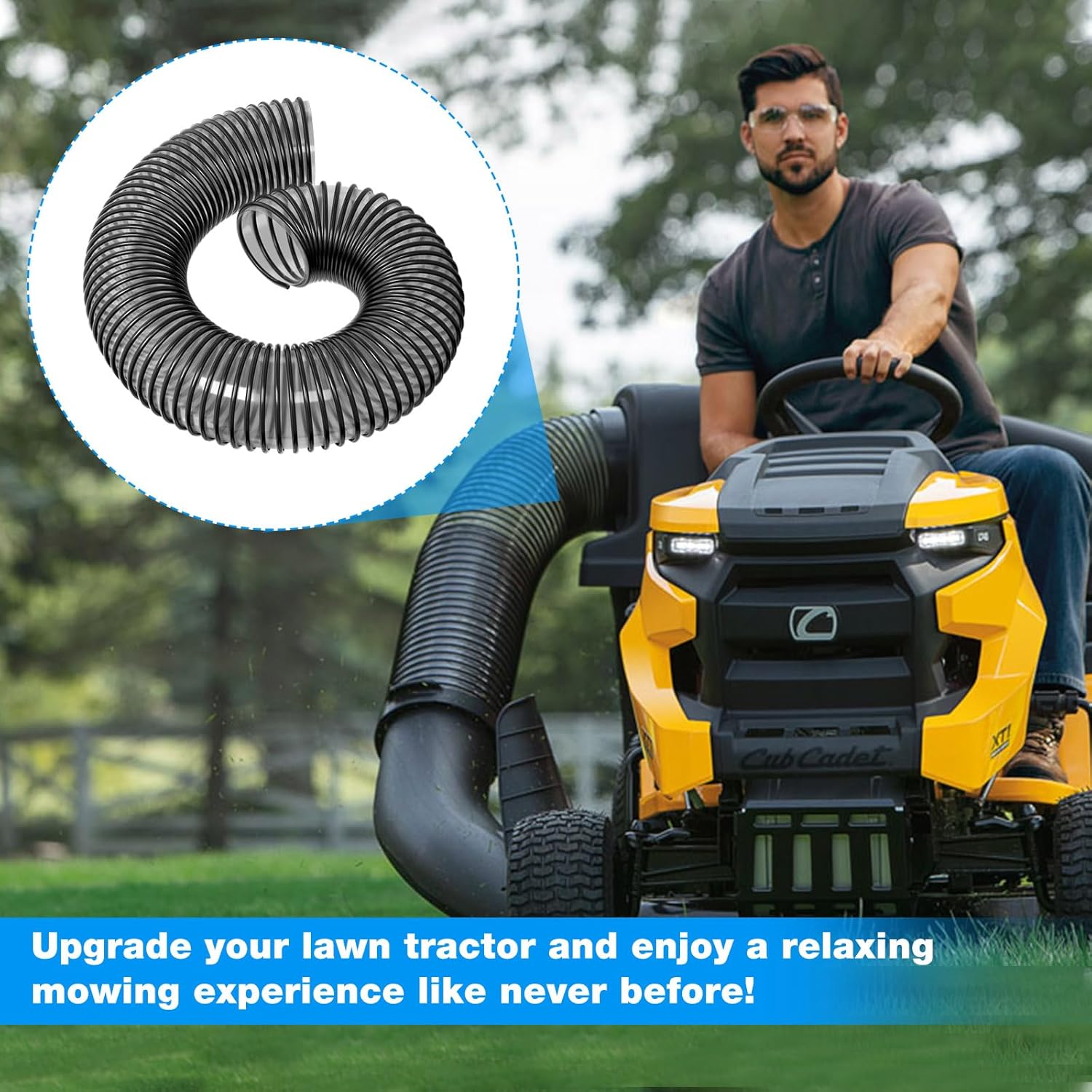 764-05082 Bagger Flex Manguera Reemplazo Para CUB CADET MTD RZT Trasera Cortacésped 36 42 46 50 54 Se adapta a la ensacadora DobleTriple Bagger