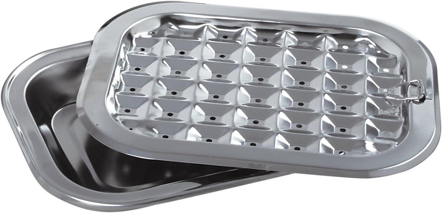 Certified Appliance Accessories SPL50008 – Juego de 2 sartenes y parrilla pequeña de porcelana sobre acero de 13 x 8-34 x 1-38 pulgadas para horno,