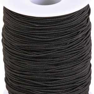 Cuerda elástica para pulseras, 0.039 pulgadas, 330 pies, color negro, cuerda elástica para hacer joyas, collares, cuentas, cuerda para manualidades, Cuerda elástica para pulseras, 0.039 pulgadas, 330 pies, color negro, cuerda elástica para hacer joyas, collares, cuentas, cuerda para manualidades,