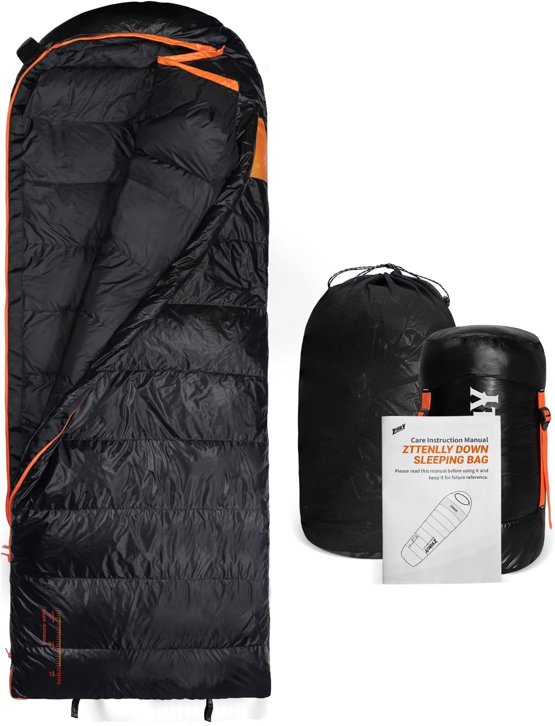 Saco de dormir de plumón para adultos, ligero y compacto para mochileros, camping y senderismo, 550600 FP, 02030 grados y saco de dormir de 4