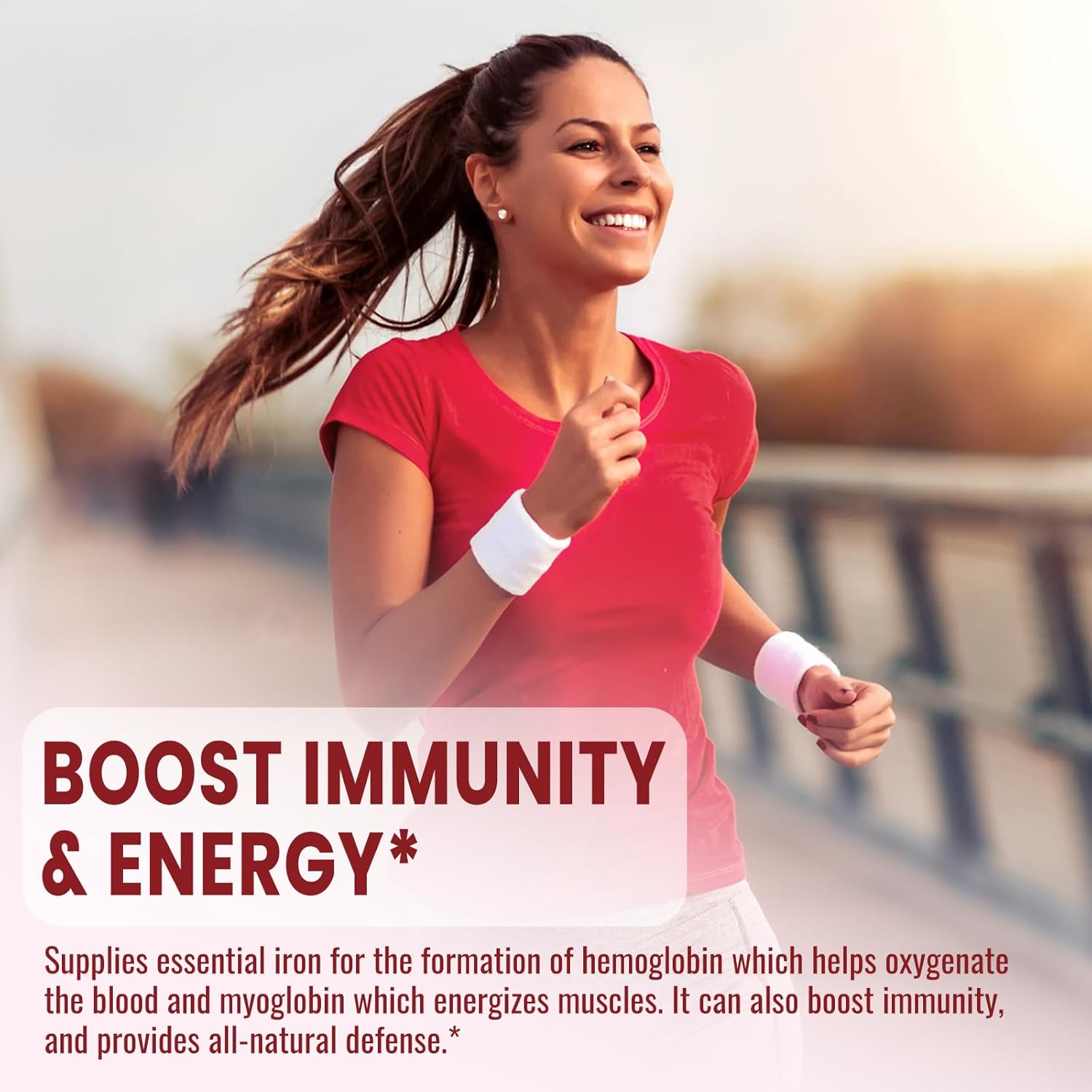 Suplemento de hierro líquido para mujeres y hombres, suplementos de hierro para anemia con folato, vitamina C, B12 para soporte de glóbulos rojos,