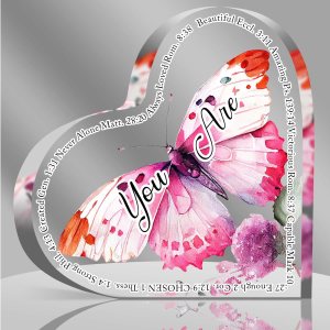 Letrero inspirador de decoración de escritorio para mujeres, decoración de escritorio acrílico en forma de corazón, cumpleaños, regalo de Navidad Letrero inspirador de decoración de escritorio para mujeres, decoración de escritorio acrílico en forma de corazón, cumpleaños, regalo de Navidad