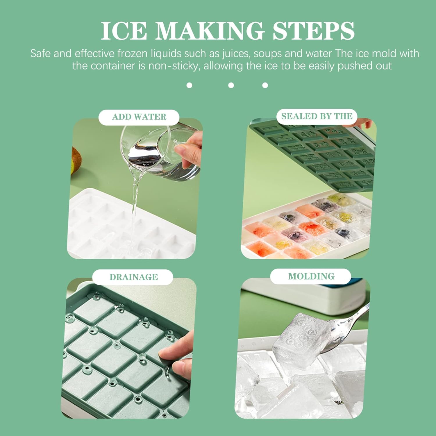 Zerodeko Bandeja de accesorios 1 juego Mahjong patrón bandeja de hielo cocina hielo hogar cubo de hielo whisky cubo de hielo cuadrado bandeja de