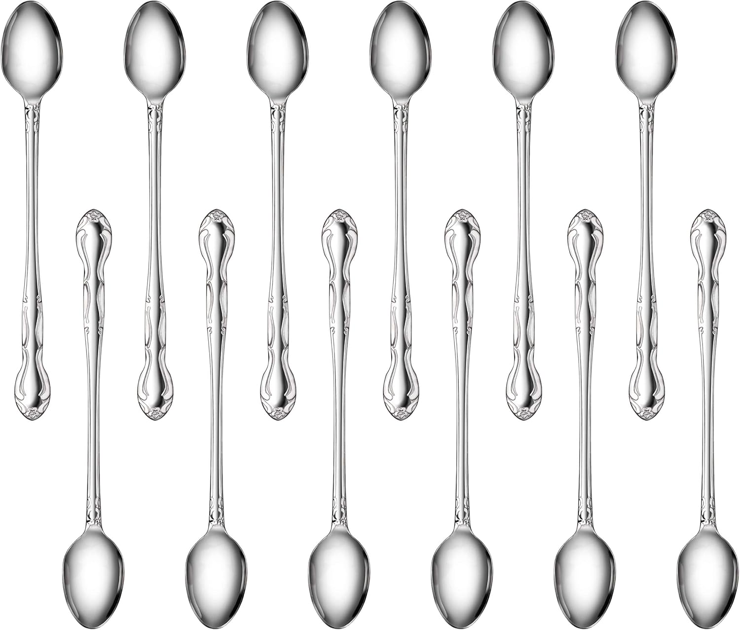 New Star Foodservice 58840 – Juego de cubiertos con diseño de rosa (3 piezas, acero inoxidable), Vajilla, Plateado