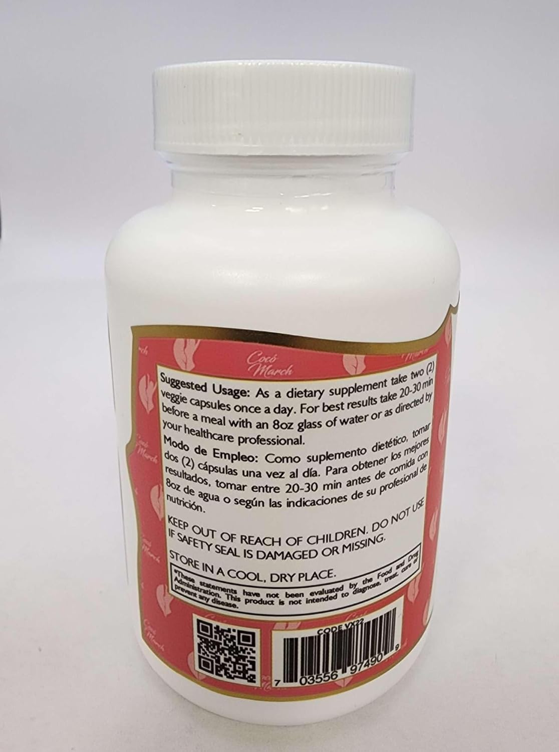 Alivio del estrés por Coco March  28 plantas y vitaminas  Sin soja, sin gluten, apto para dieta cetogénica, sin lácteos, apto para paleo, vegano  60