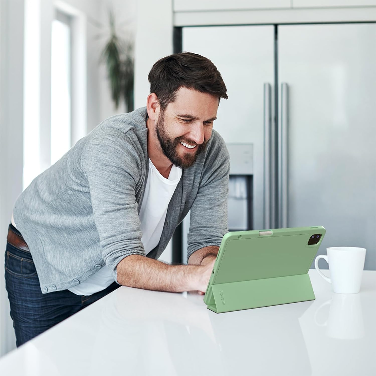 ZOVEEK Funda para iPad Pro de 11 pulgadas de 43221 generación con soporte para lápices, funda inteligente tipo folio para iPad Pro de 11 pulgadas