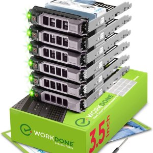 WORKDONE Paquete de 6 unidades Organizador de disco duro de 3.5 pulgadas con adaptador de disco duro de 2.5 pulgadas Compatible con servidores WORKDONE Paquete de 6 unidades Organizador de disco duro de 3.5 pulgadas con adaptador de disco duro de 2.5 pulgadas Compatible con servidores