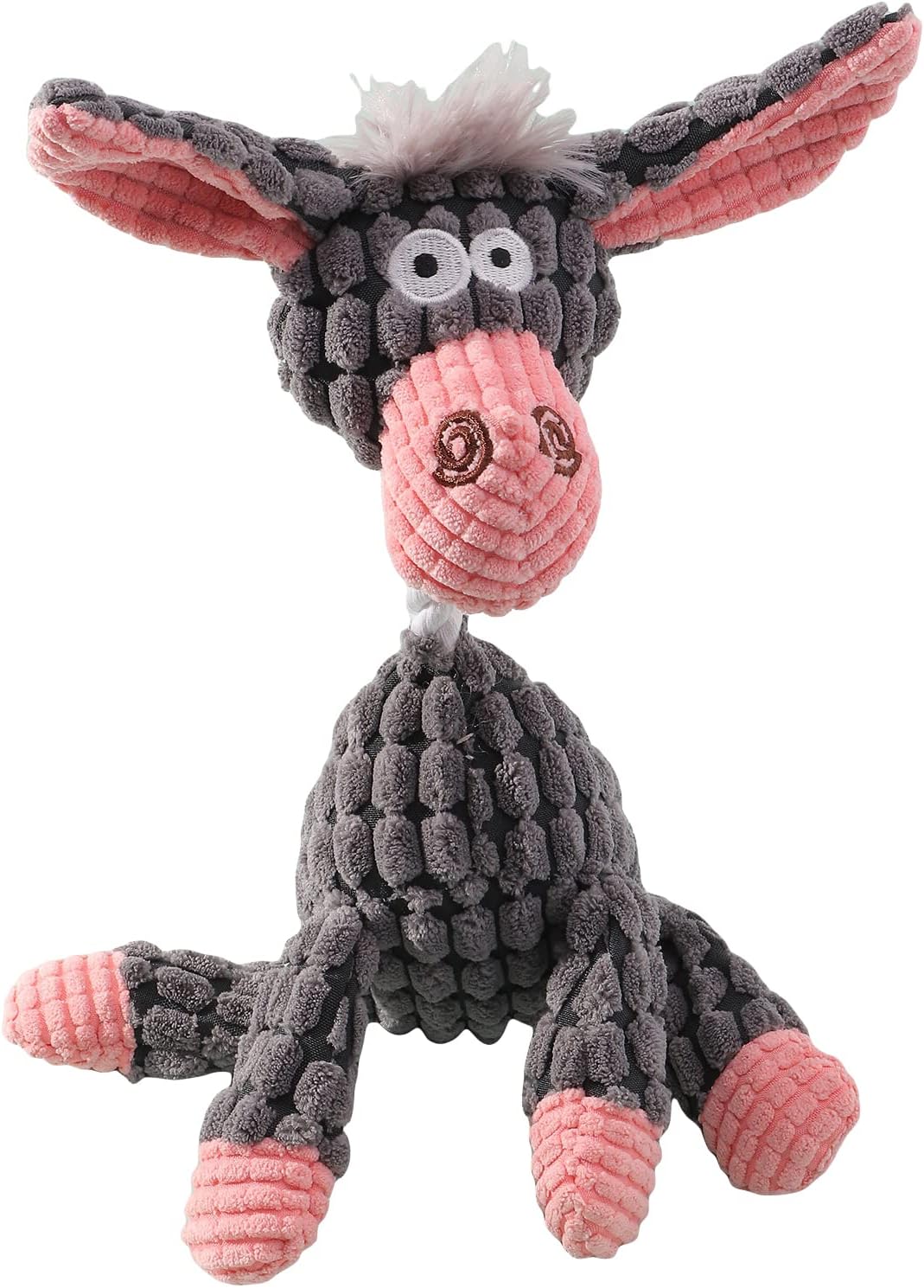 QWINEE Juguete de peluche para perros, animales de dibujos animados, juguete para masticar, juguetes chirriantes para gatos, cachorros, perros