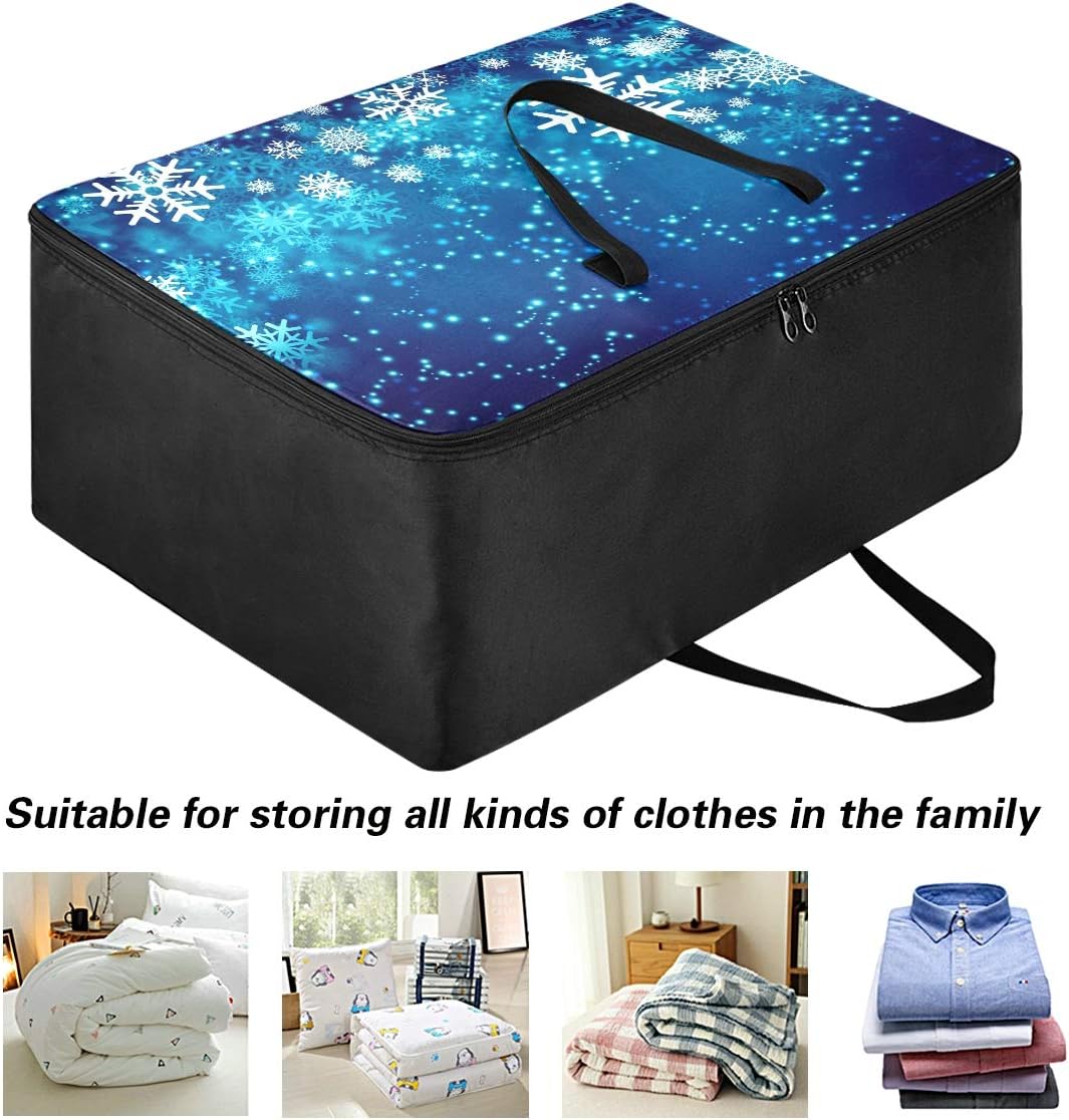 Bolsa de almacenamiento de ropa para debajo de la cama  Otoño de Acción de Gracias manta de almacenamiento grande cremallera 27.6 x 19.7 x 18