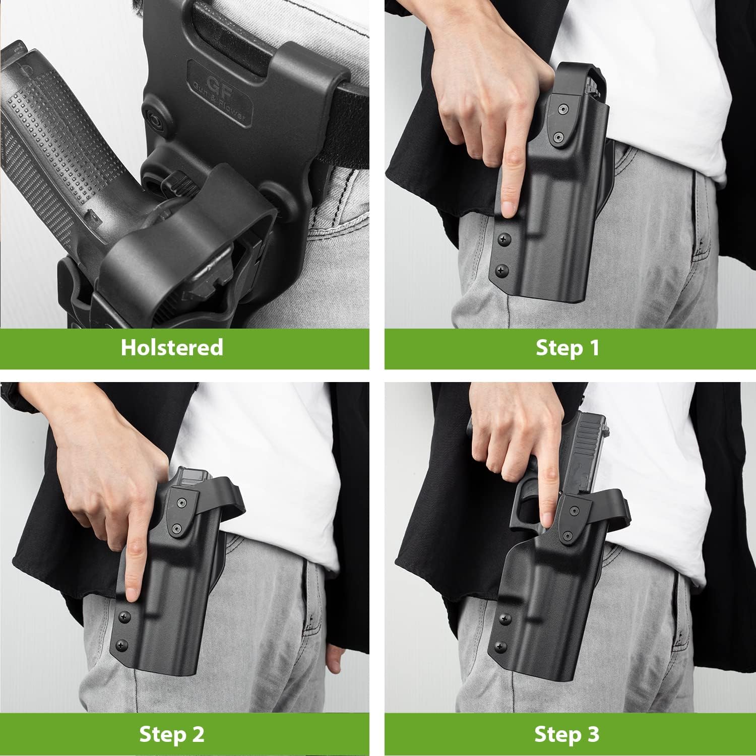 Funda de retención de nivel IInivel III, compatible con Glock 17193132 (Gen 1-5), G2223 (Gen 1-4), G19X 44 45. Funda de accesorios para cinturón de