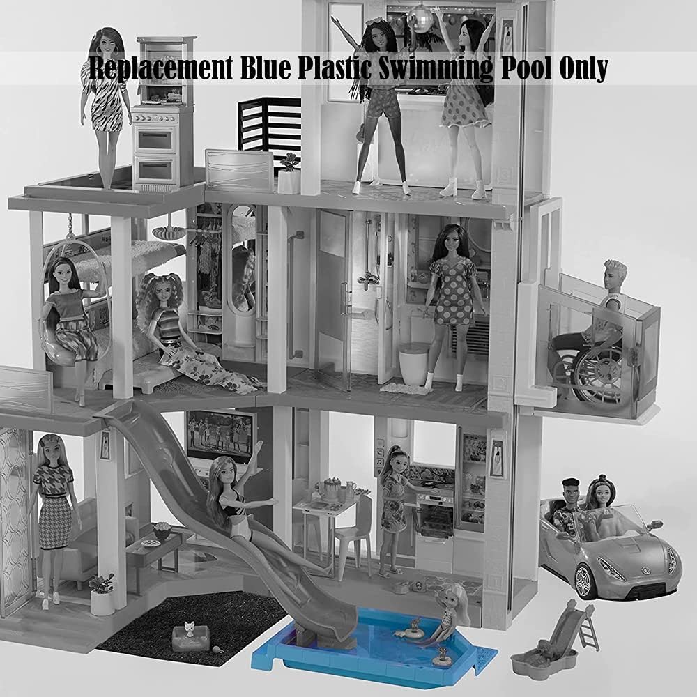 Pieza de repuesto para Barbie Dreamhouse Playset – GRG93  Reemplazo de piscina de plástico azul