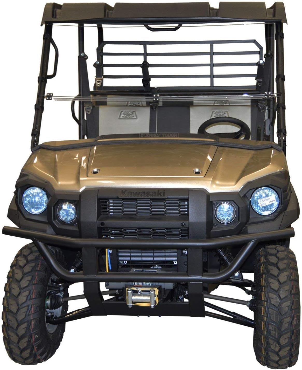 Kawasaki, Mule Pro Series (2015 & posteriores), techo y parabrisas plegable y protector de viento, lo último en versatilidad, resistente contra