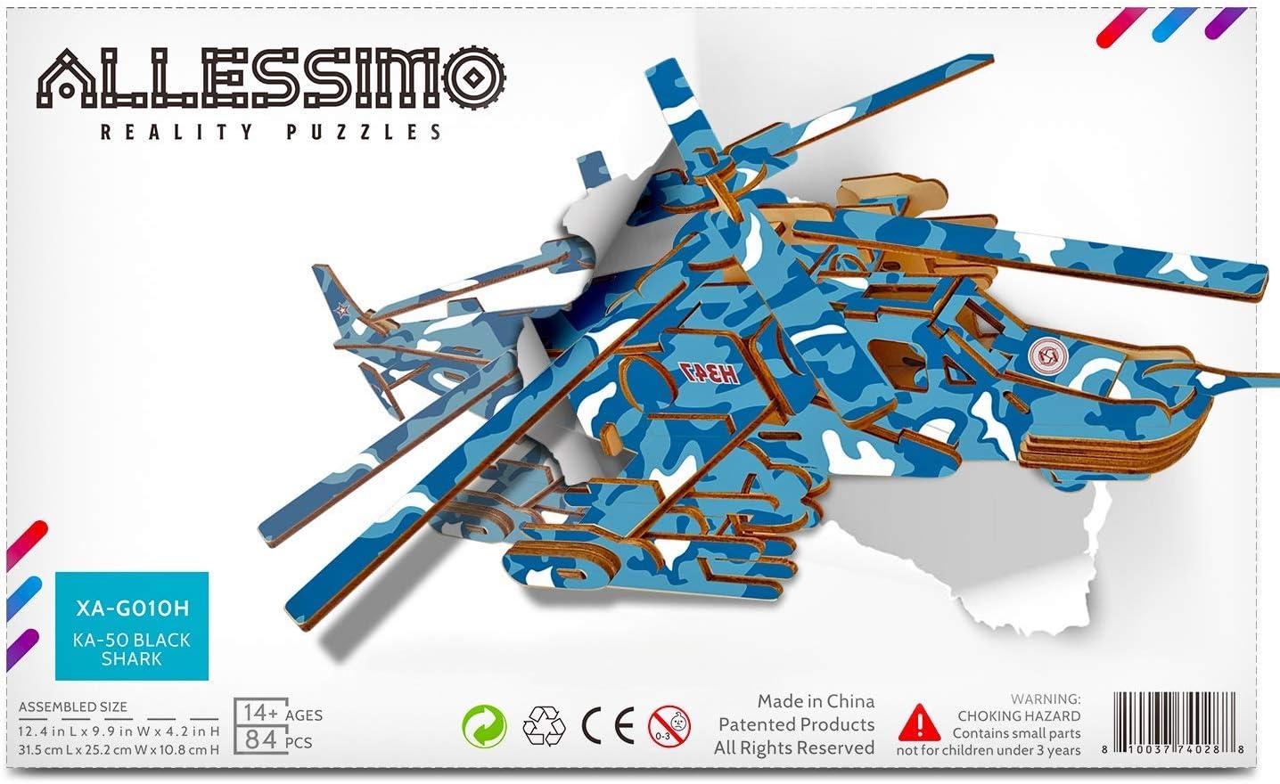 Artisolve – Rompecabezas de madera 3D con diseño de tiburón negro para niños, niñas, familia, divertidos rompecabezas a partir de 14 años