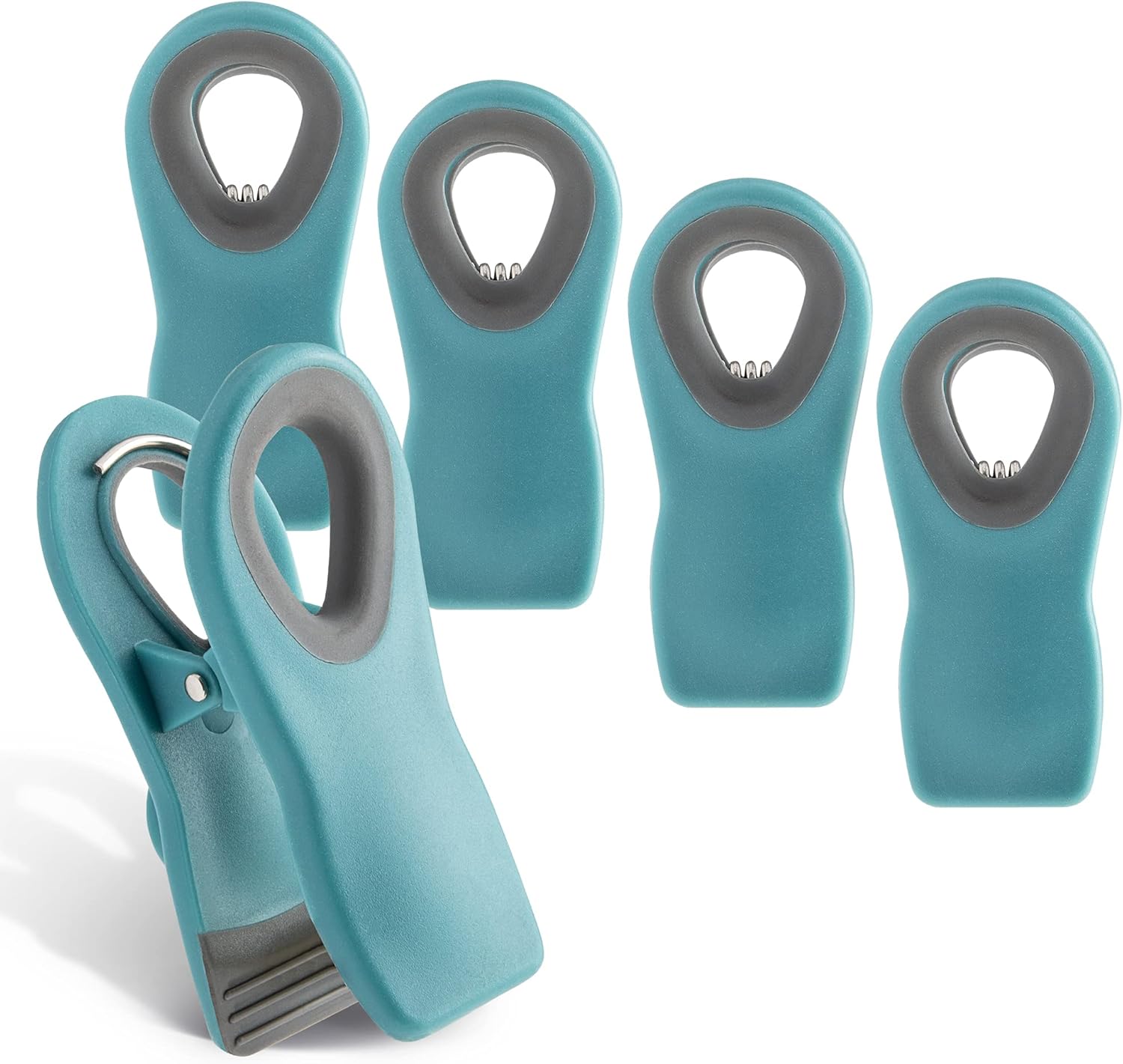 Cook with Color – Clips imantados para bolsas de cocina, de comida, de patatas fritas con cierre hermético 5 unidades (color aguamarina)