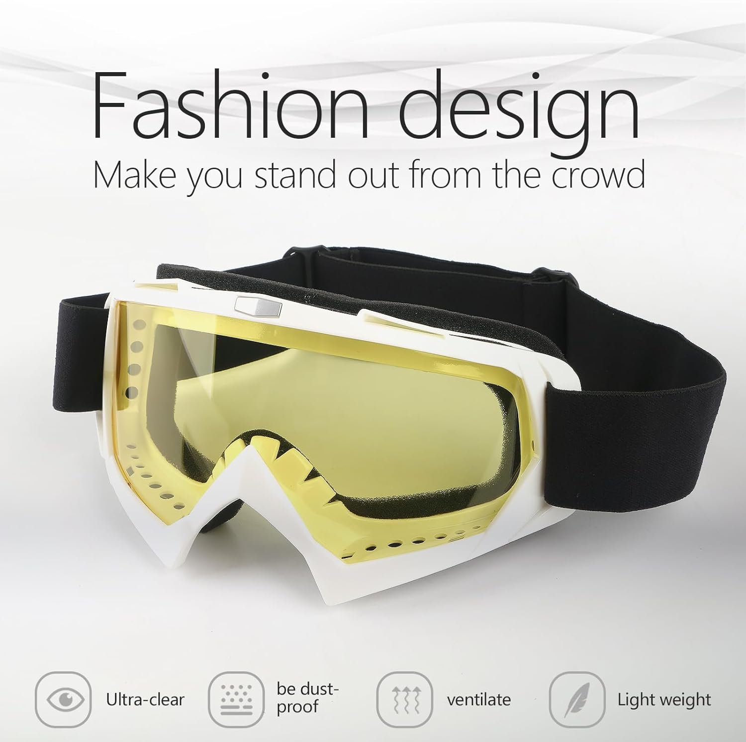 Gafas de motocicleta ATV Dirt Bike Anti arañazos Motocross UV400 proteger gafas flexibles Off Road a prueba de polvo anti niebla gafas de equitación