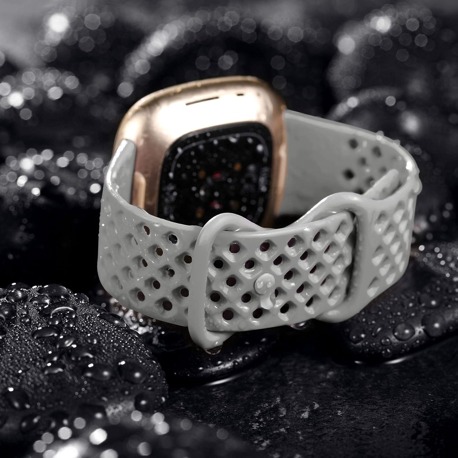 Maledan Compatible con Fitbit Sense Band Fitbit Versa 3 Band Fitbit Sense 2 Band Fitbit Versa 4 Bandas, correa de reloj deportiva impermeable