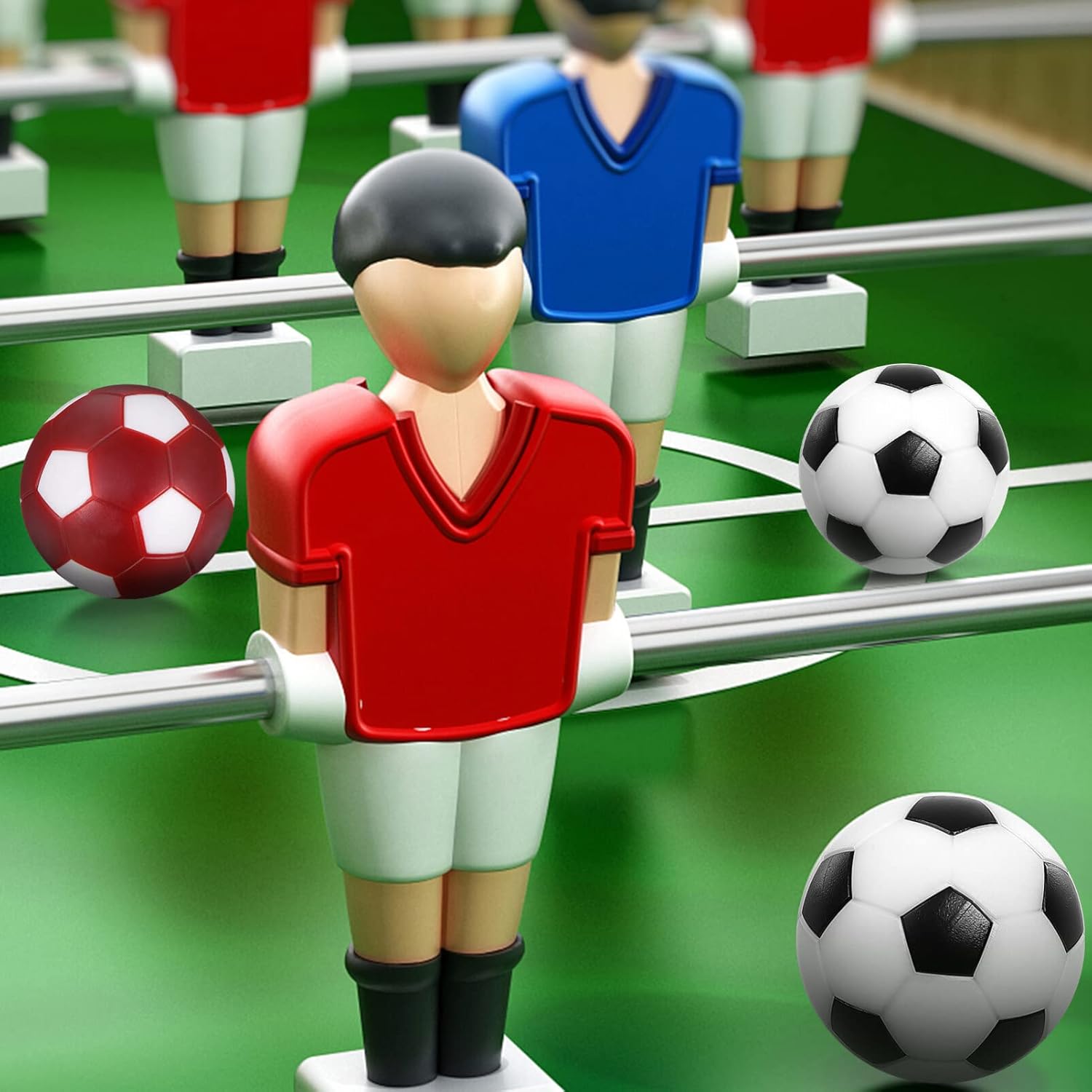Alipis 8 pelotas de repuesto de futbolín de fútbol para niños, mini futbolín, piezas de mesa de futbolín, juego de mesa de futbolín, accesorio de