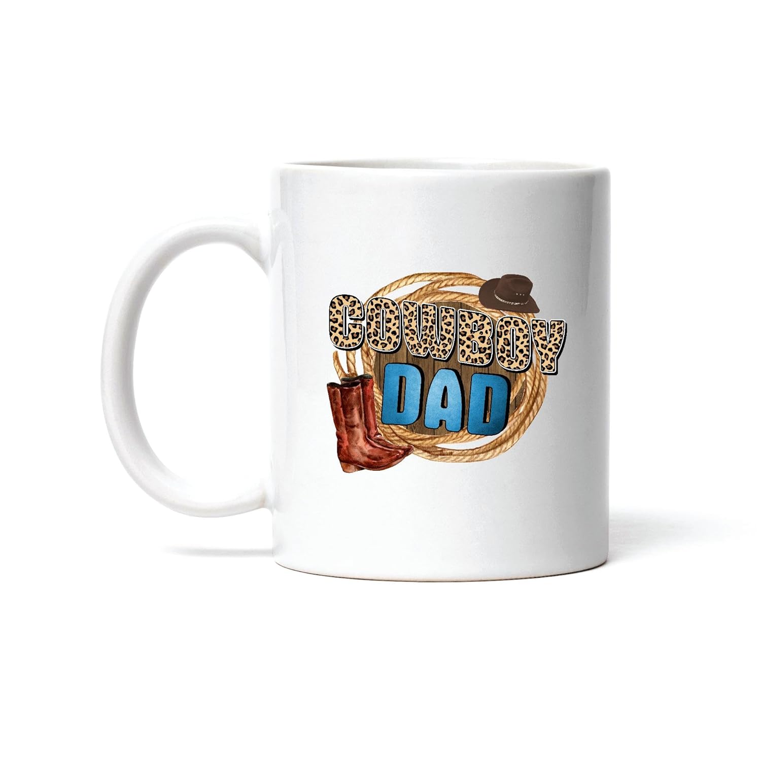 Cowboy Dad Gift Surprise Fathers Day For New Saddle Up Dada Love Western Dad 11oz 15oz White Coffee Mug