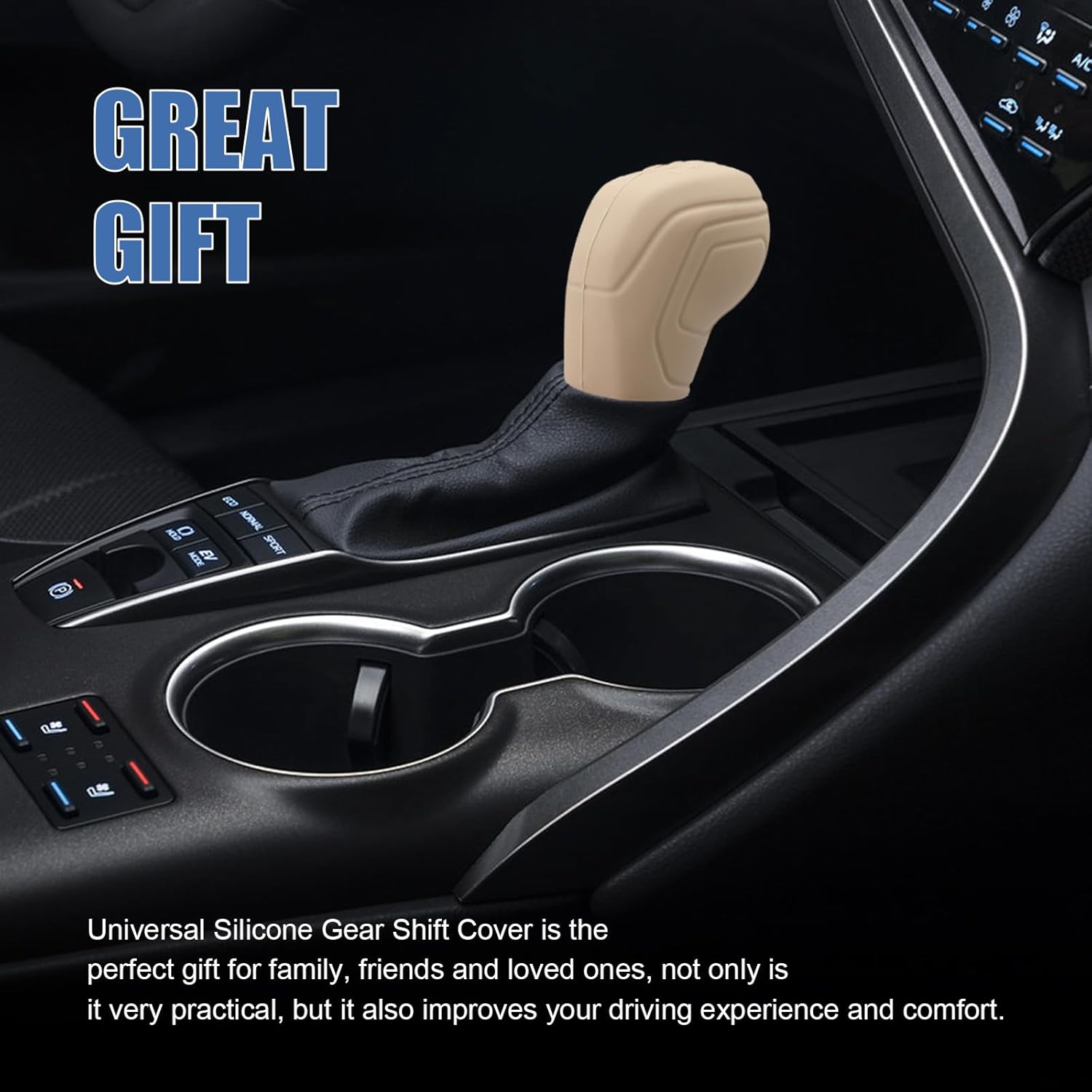 2 fundas para pomos de palanca de cambios de automóvil, accesorios de silicona elástica para proteger el cambio automático, protector antideslizante