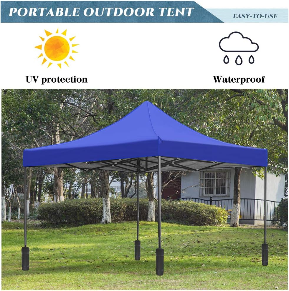 Toldo desplegable Ez Up de 10 x 10 pulgadas, tienda de campaña para fiestas, toldo de boda, plegable, instantáneo, portátil, mejor circulación de