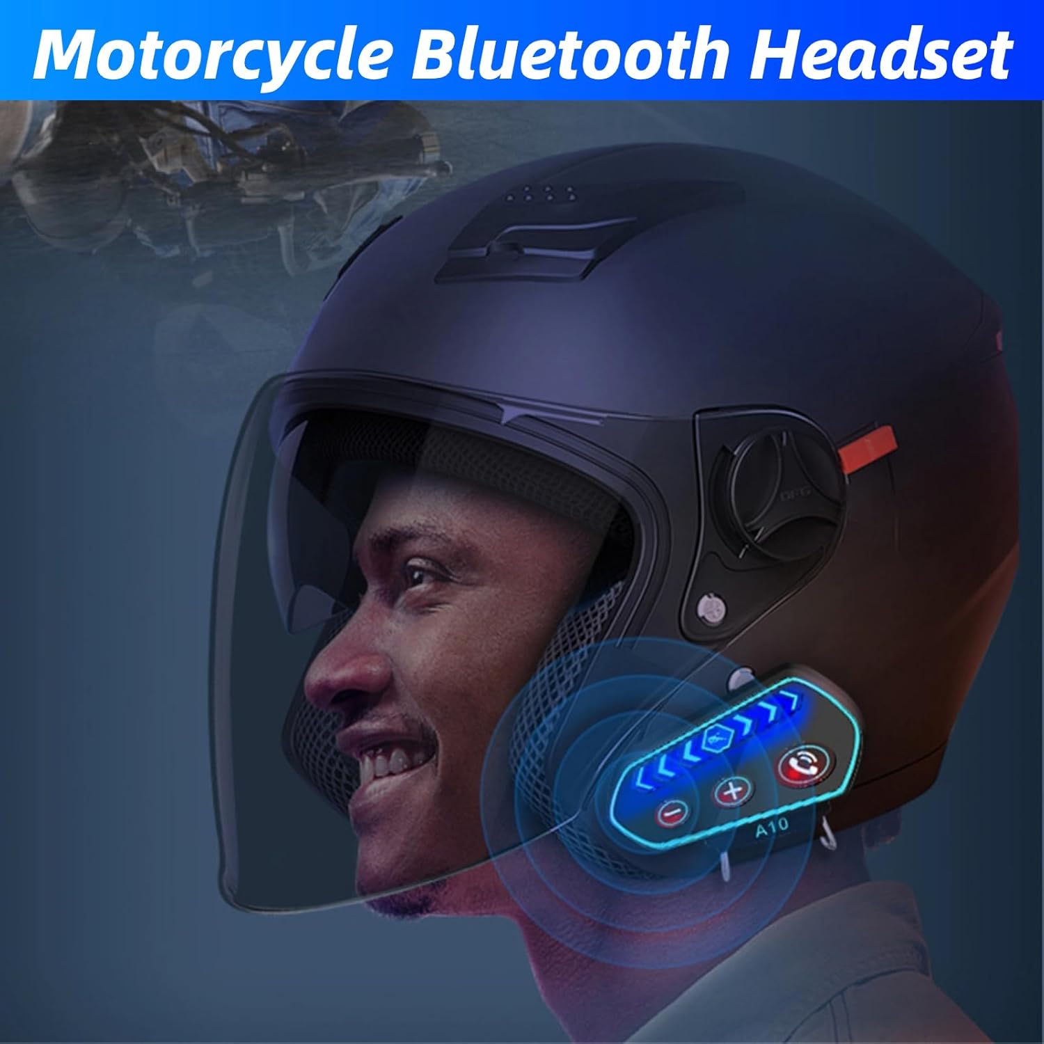 CUIFATI Bluetooth5.0 Casco de motocicleta Auriculares Reducción de ruido inteligente Sistemas de asistente móvil Llamadas manos libres GPS Guía de
