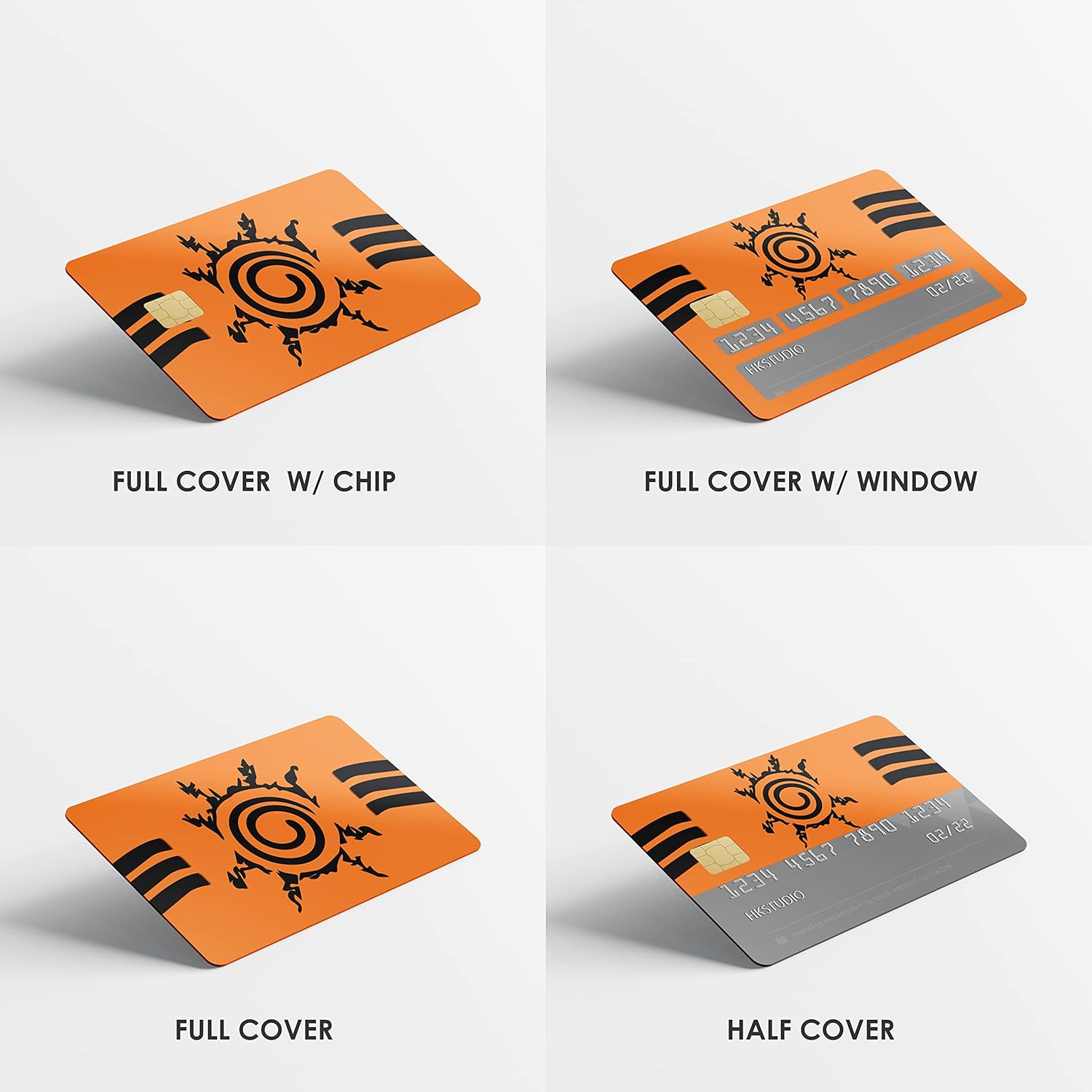 HK Studio Adhesivo para tarjetas de crédito, sello de anime para EBT, transporte, crédito, tarjeta de débito, cubierta personalizada, sin burbujas,