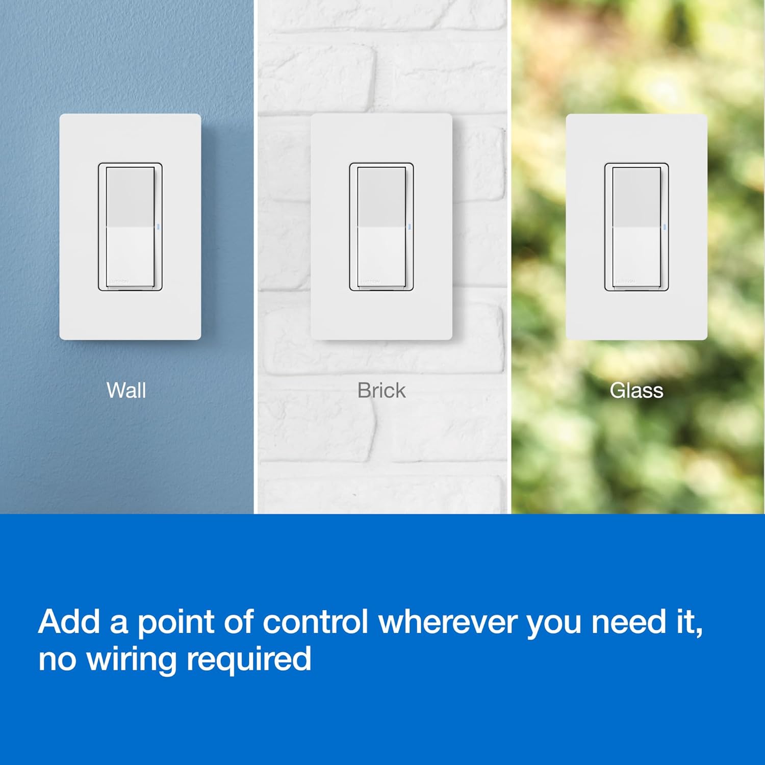 Lutron Pico Paddle Kit de montaje en pared remoto para control de encendidoapagado con etiquetas adhesivas de alambre  para interruptores y