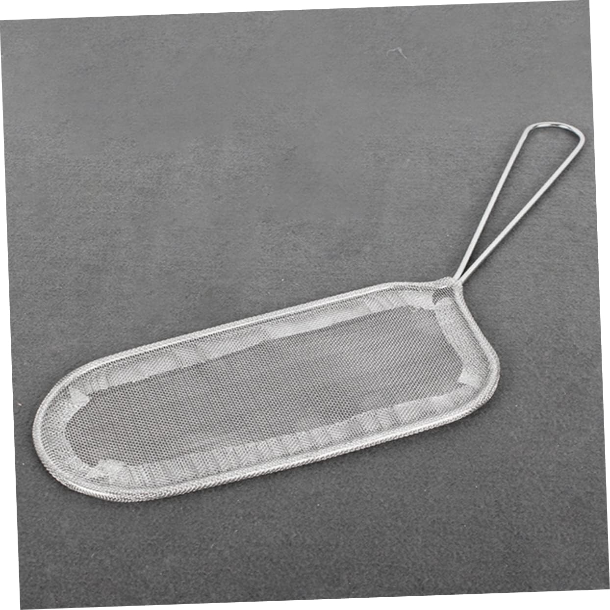 2 unidades de acero inoxidable Colador de fideos Fry Basket Contenedor de freidora de acero inoxidable Cesta para freír Mini cesta cuadrada de papas