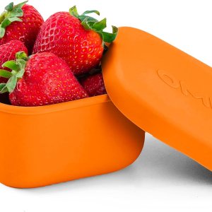 Omie Caja de silicona a prueba de fugas para aperitivos, recipientes de almacenamiento de alimentos con tapa, contenedor Bento para almuerzo Omie Caja de silicona a prueba de fugas para aperitivos, recipientes de almacenamiento de alimentos con tapa, contenedor Bento para almuerzo