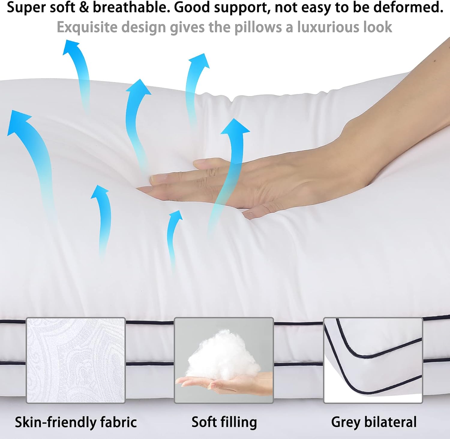 YHOERR Pillows (White, Standard)