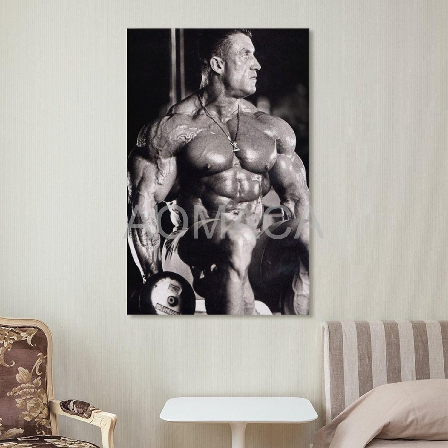 MOJDI Póster de arte de fitness Dorian Yates para culturista, pintura en lienzo, póster de arte de pared para dormitorio, sala de estar, decoración