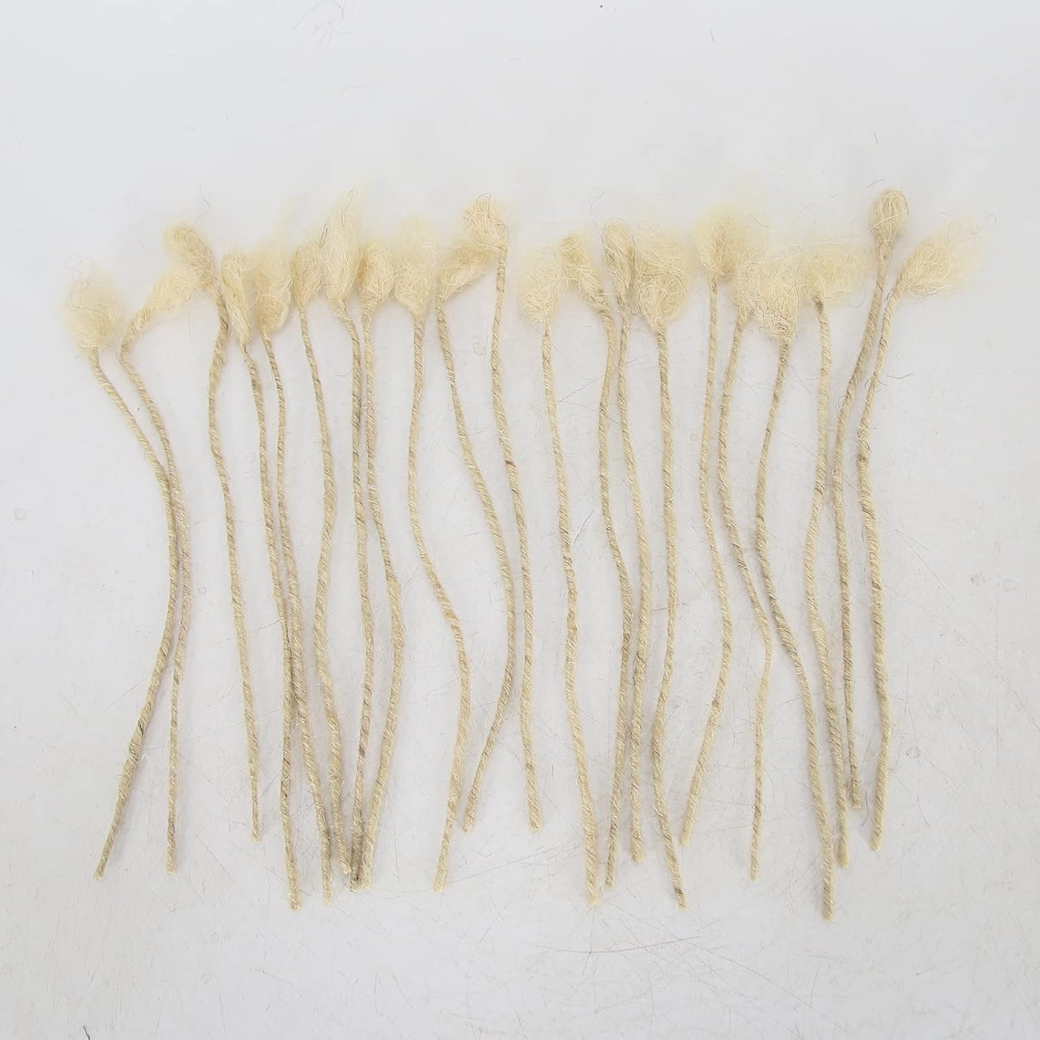 ZigZag Hair Minilocs – Extensiones de cabello humano para rastas de 0.1 in, 20 hebras rubias, extensiones de cabello humano, trenzas de ganchillo (8
