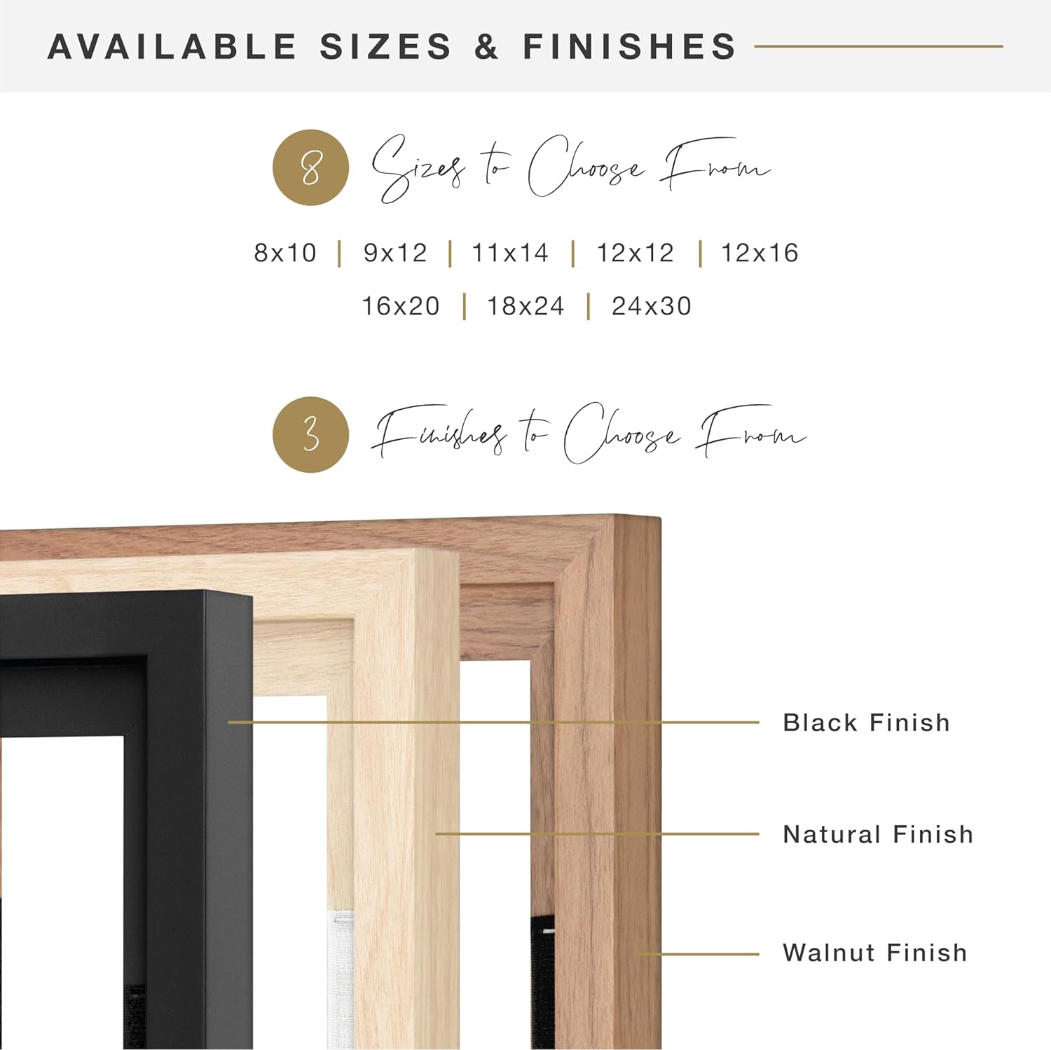 MCS Marco de lienzo flotante, marcos de arte para pinturas en lienzo con cierres adhesivos y accesorios para colgar, veta de madera natural, 11 x 14