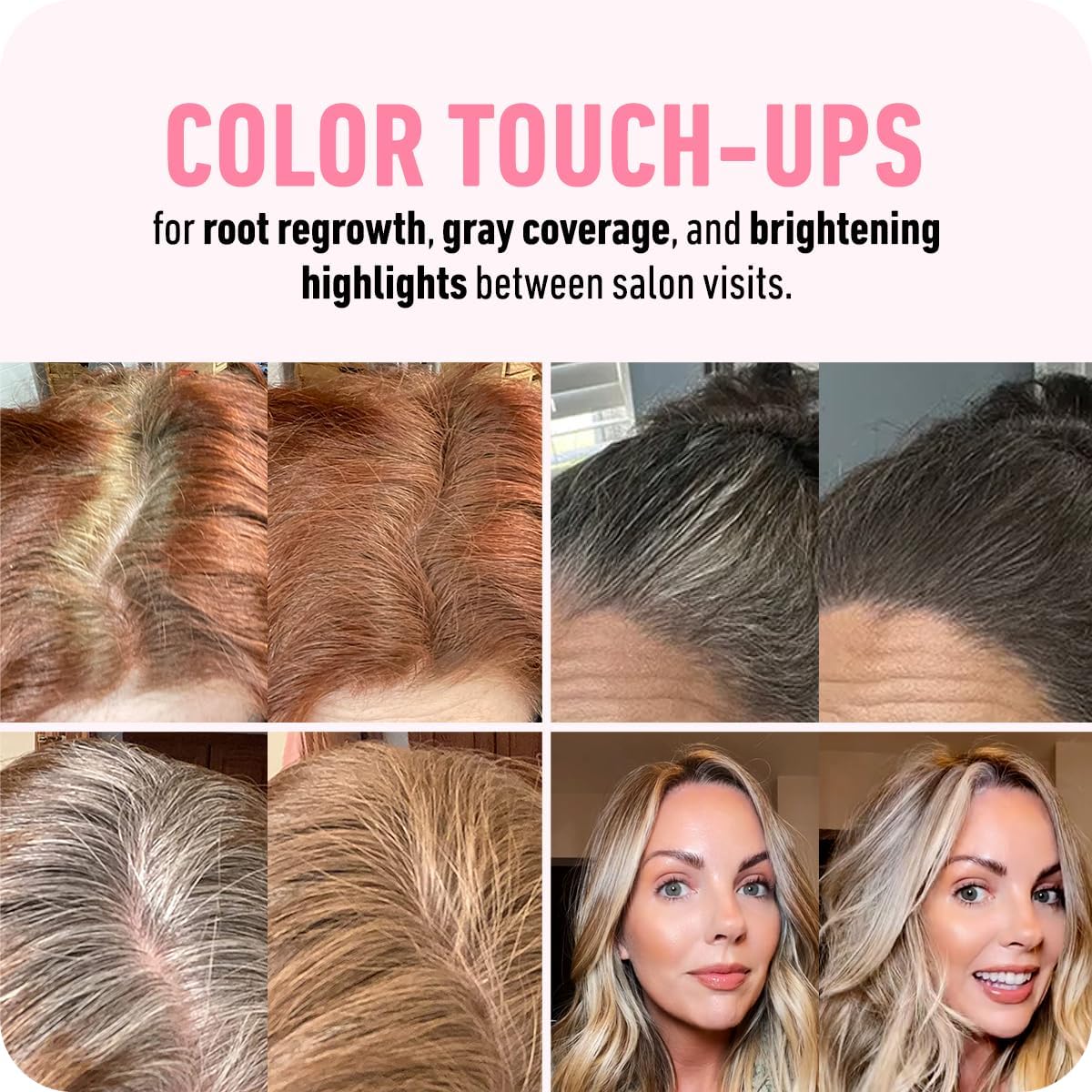 BOLDIFY Polvo de línea capilar  Botella más grande de 0.35 oz  Polvo de retoque de raíz  Oculta instantáneamente la pérdida de cabello  Toppers para