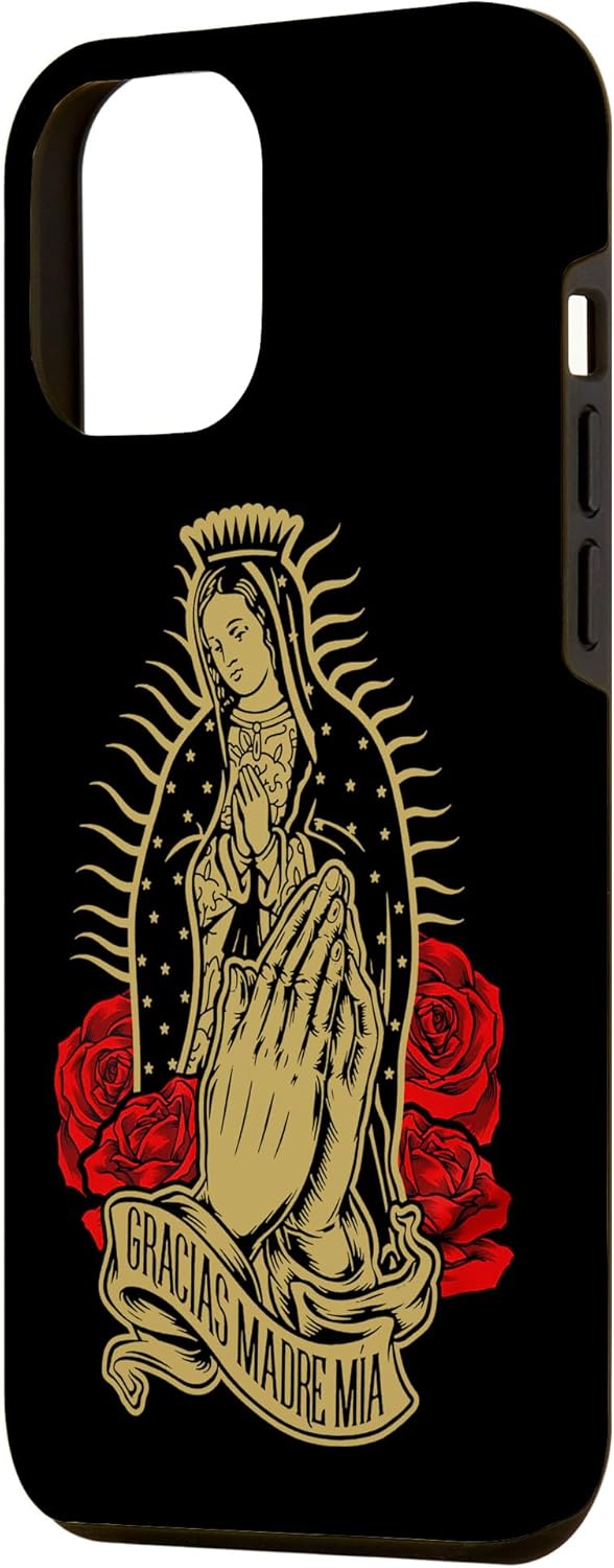 Funda para iPhone 13 Pro Max Nuestra Señora Virgen De Guadalupe Virgen María Gracias Madre Mía
