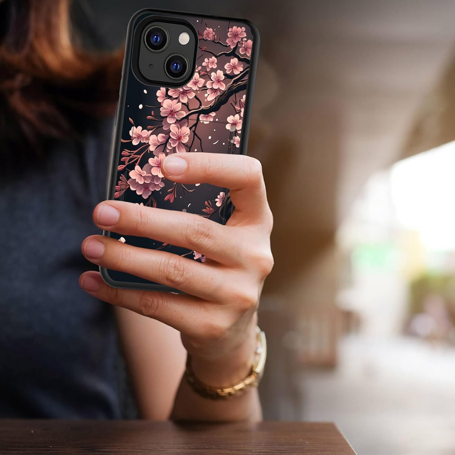 Vobber Funda para iPhone 15 Plus, funda tipo cartera con ranura para tarjeta oculta, a prueba de golpes, TPU y PC, funda protectora de doble capa