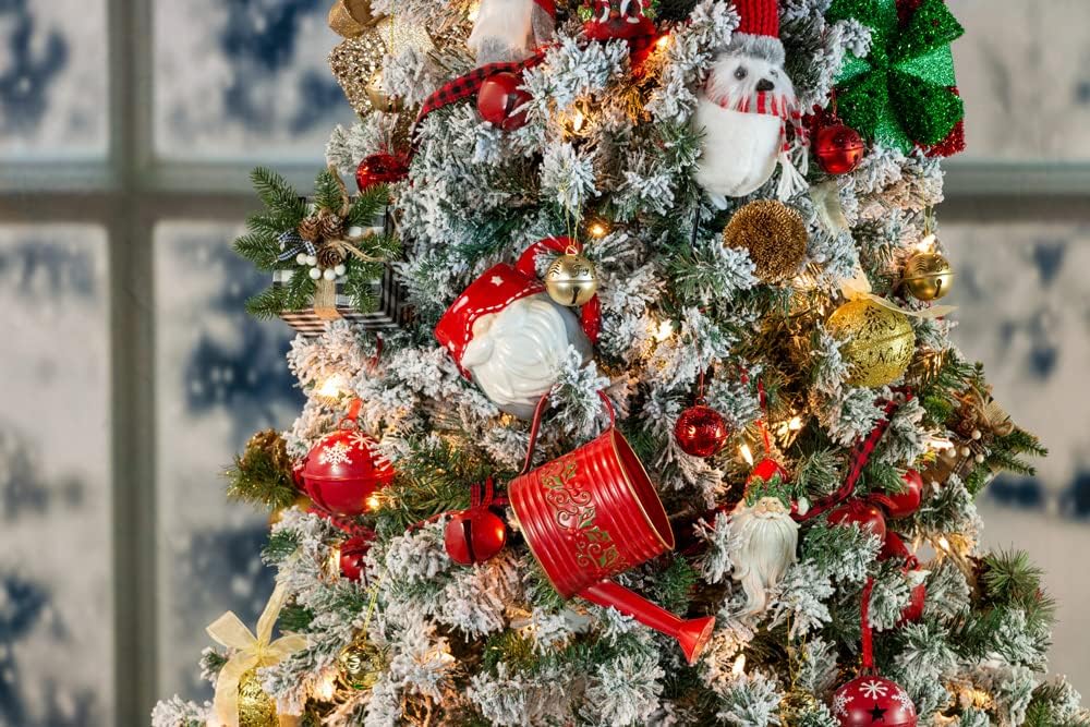 Boston International Adorno de árbol de campanas de Navidad para vacaciones de invierno, juego de 12, dorado
