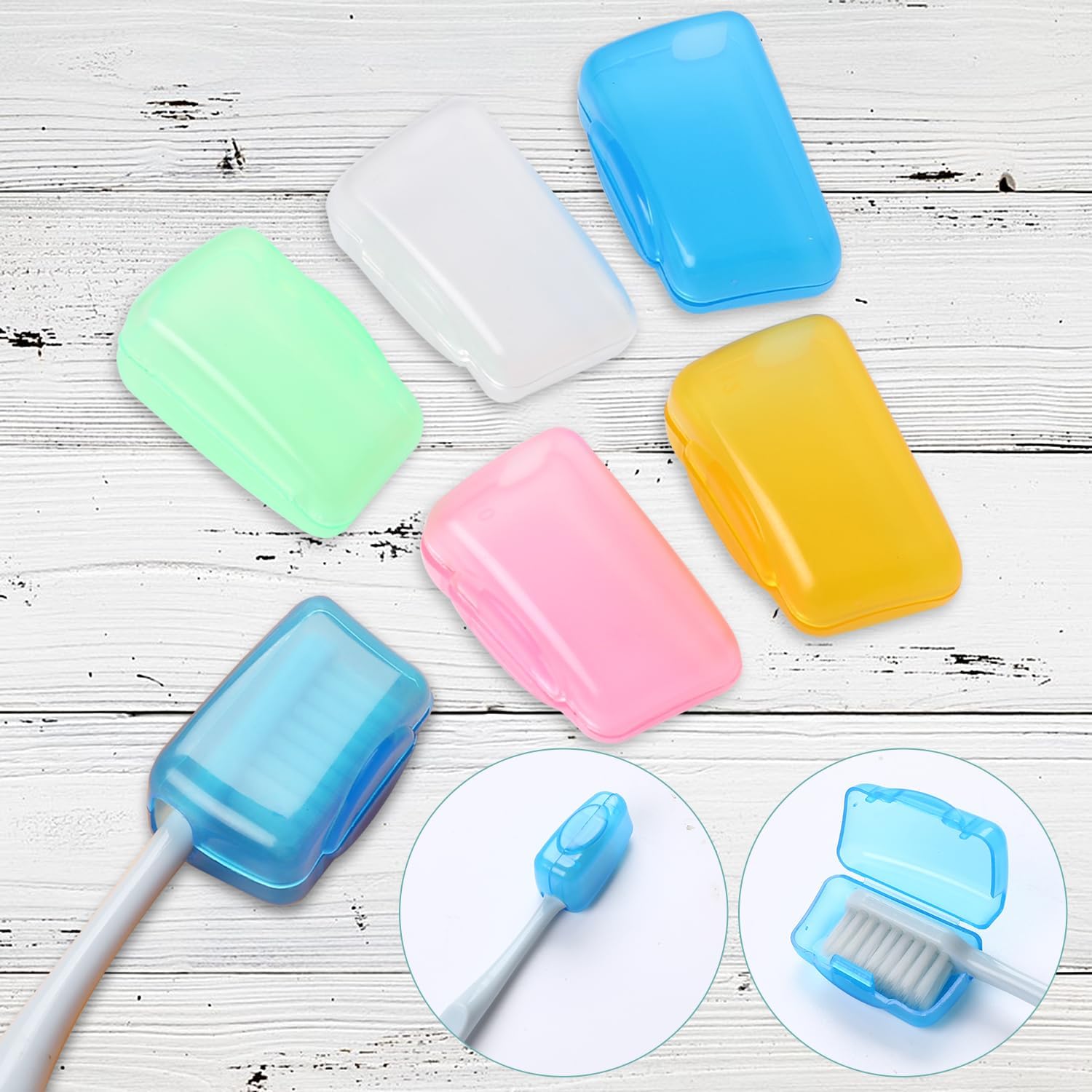 5 tapas de viaje para cepillos de dientes, fundas portátiles para cepillos de dientes, funda protectora para cepillo de dientes, soporte de cabeza