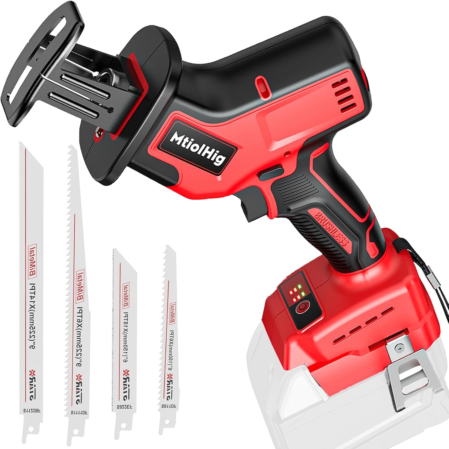 Sierra recíproca inalámbrica sin escobillas para batería Milwaukee, velocidad variable de 3000 RPM, herramienta desnuda con cuchillas para M18 de
