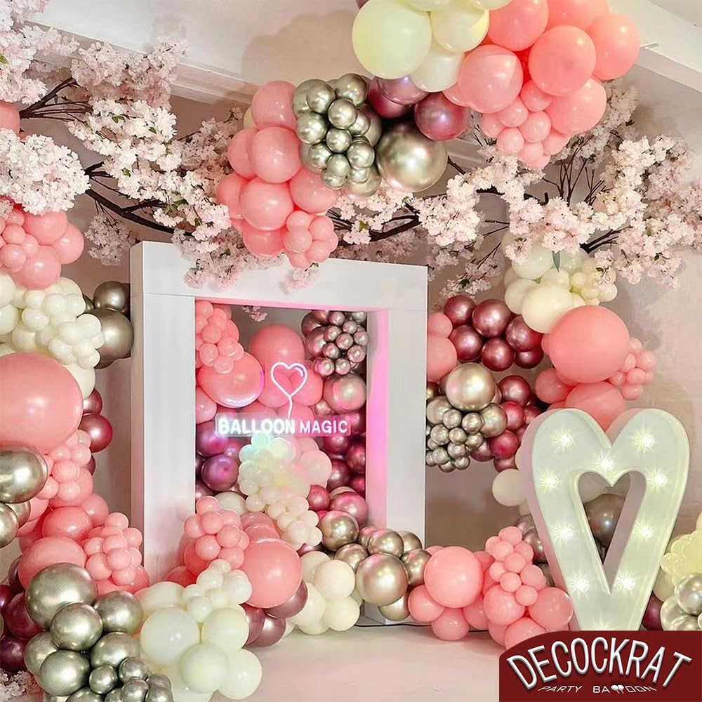 68 globos metálicos coloridos, globos de látex de 12 pulgadas, globos de helio con cinta, juego de globos de fiesta para cumpleaños, boda,