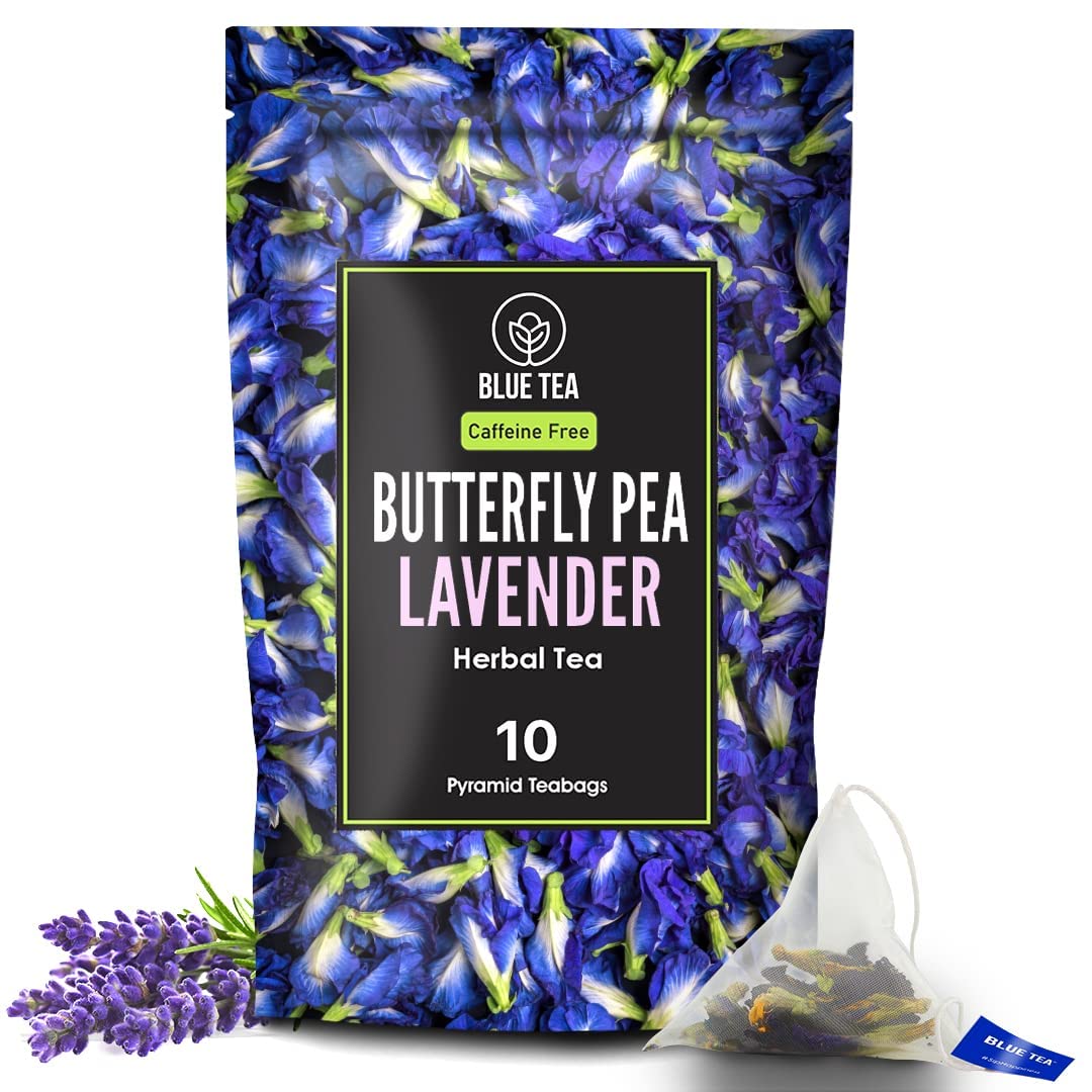 BLUE TEA – Butterfly Pea + Lavender + Ashwagandha Freshest Herbal Tea  Sin cafeína – Sin gluten  Sin OMG