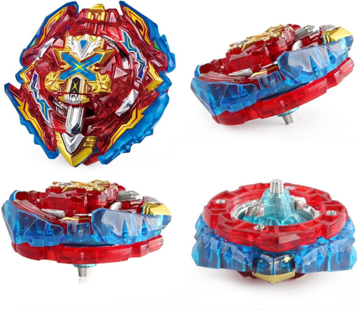 B-201 Zest Achilles Xiphoid Excalibur – Lanzador bidireccional de 1 pieza, juego de camisetas de batalla con lanzadores, giroscopios de cuadrícula