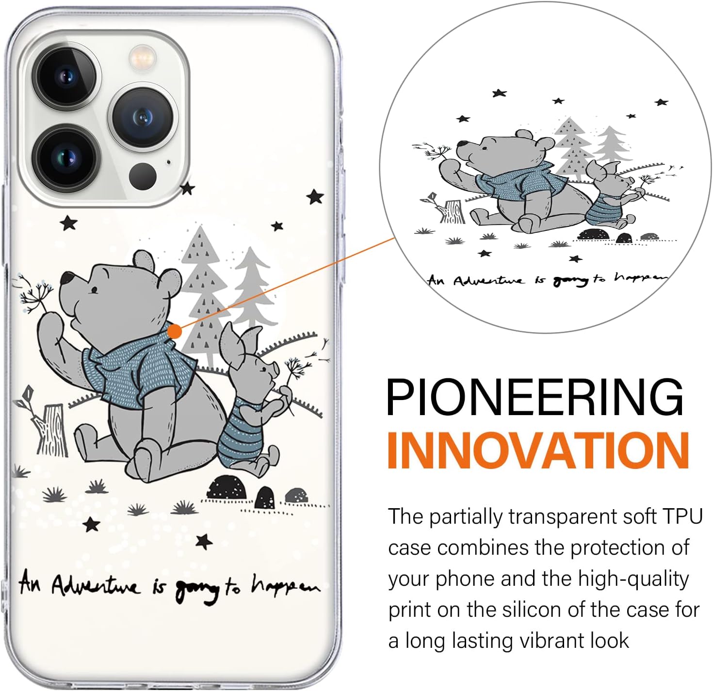 FGIAZDU Paquete de 2 fundas de teléfono de anime para iPhone 13 Pro Max, bonita funda protectora de dibujos animados de oso tigre, fundas de