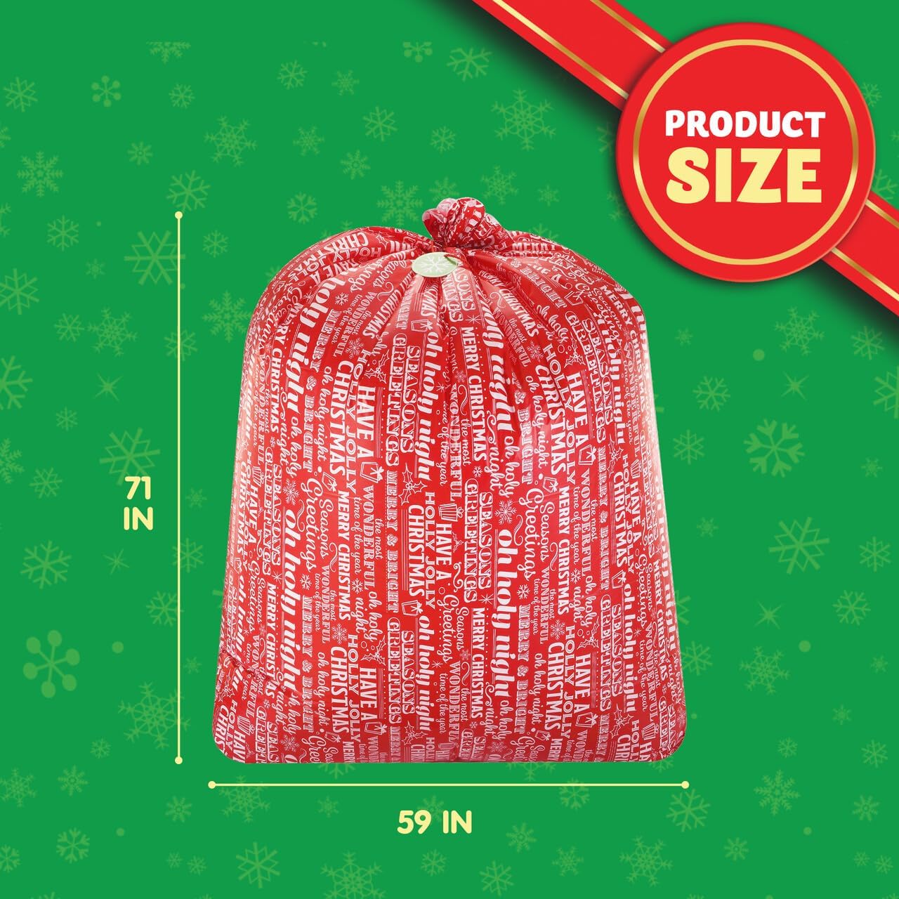 JOYIN 2 bolsas grandes de regalo de bicicleta de Navidad de 72 x 60 pulgadas con etiquetas de regalo para fiestas de Navidad, reuniones familiares