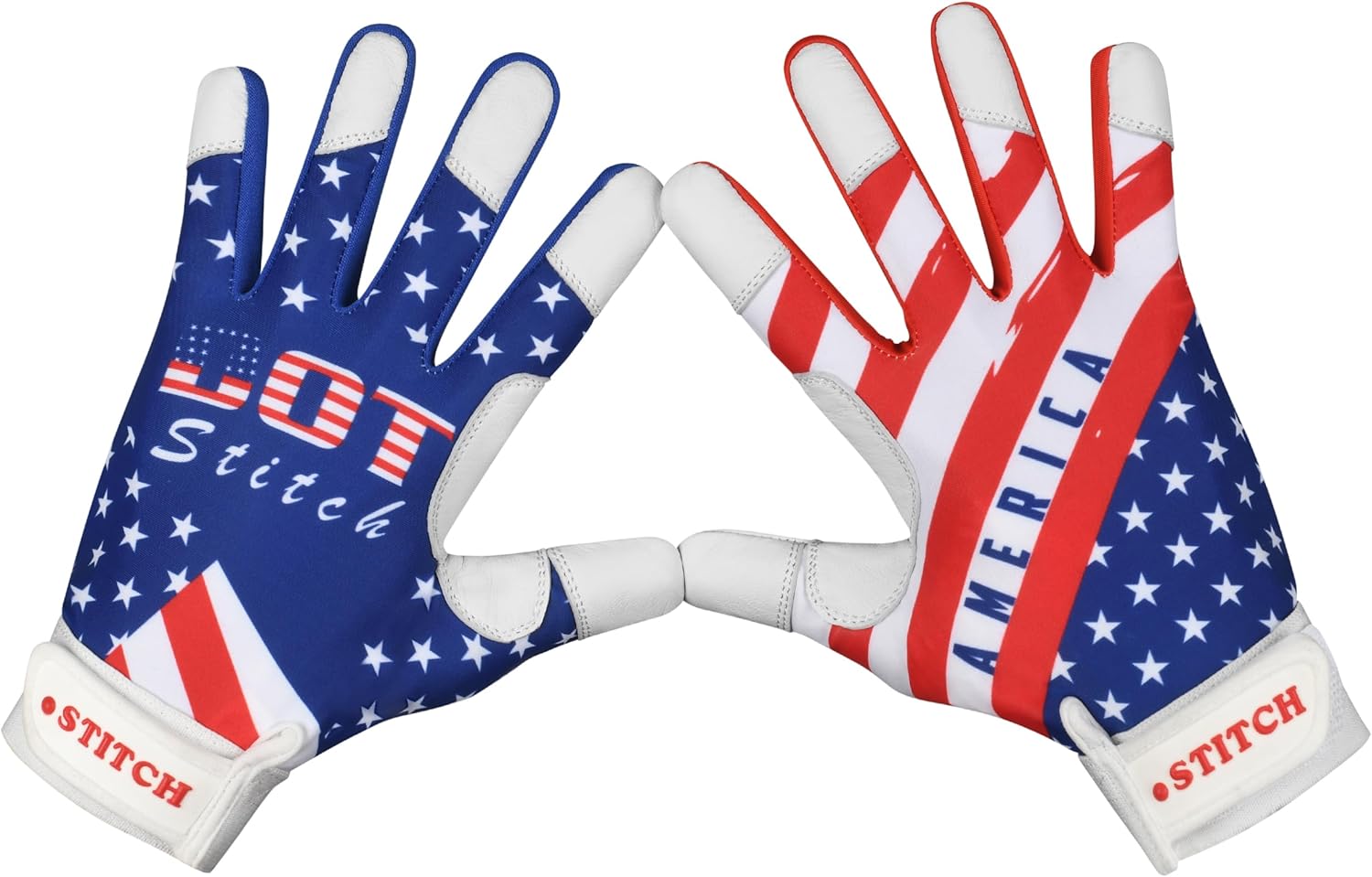 Guantes de bateo de sóftbol, guantes de bateo de béisbol con bandera estadounidense, guantes de bateo para hombres, guantes de bateo de béisbol con